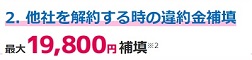 さすガねっと 違約金補填