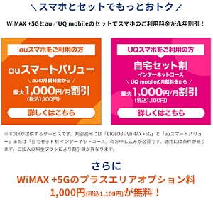 BIGLOBE WiMAXスマホセット割