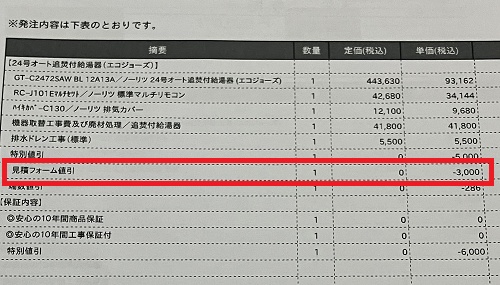 キンライサー 見積書