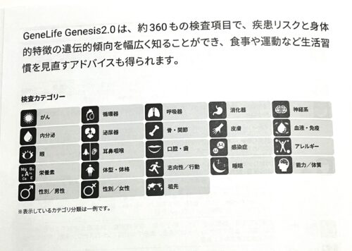 ジーンライフ 検査項目