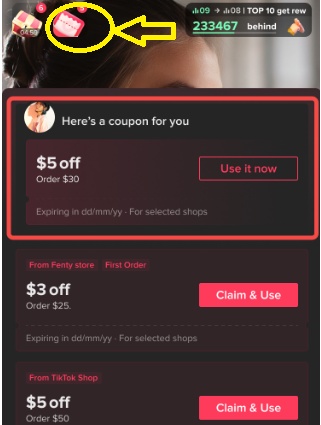 TikTok Shop(ティックトックショップ) LIVE配信クーポン