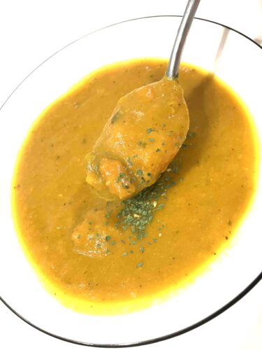 サンコースープメーカーで作ったかぼちゃスープ